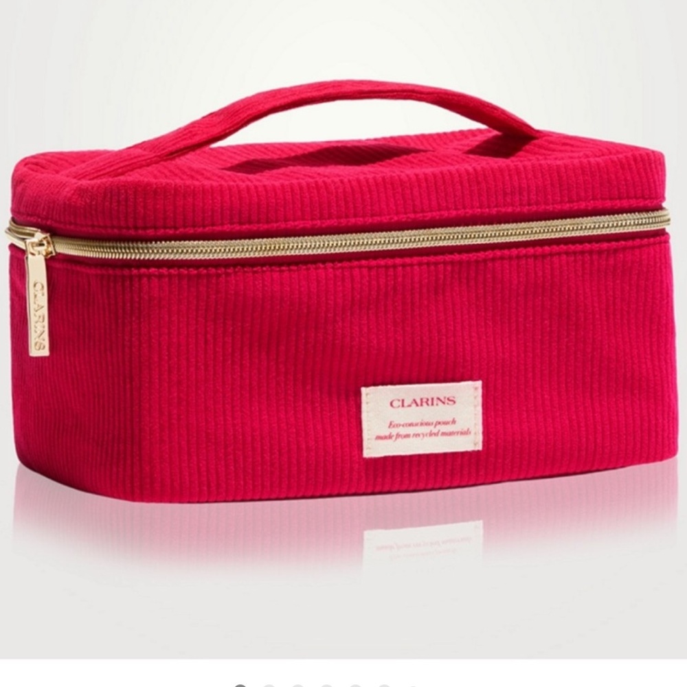 Clarins Vibrant Red Cosmetic Case